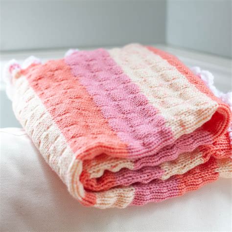 Loom Knit Baby Blanket With Crochet Edging Pattern This Moment Is Good
