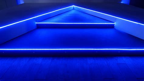 View now our daily updated gallery! Download wallpaper 3840x2160 neon, glow, blue, stripes 4k ...