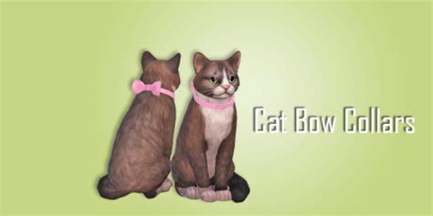 Cat Bow Collar For The Sims 4 By Pixelecstasy4 Spring4sims Sims 4