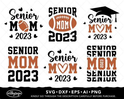 Buy 10 Senior Mom 2023 Svg Football Senior Mom Svg Bundle Online In