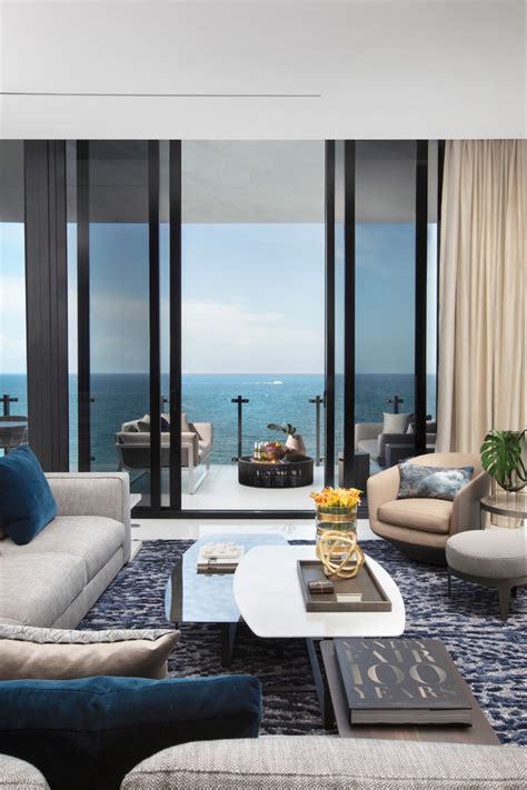 Luxe Waterfront Condo Contemporary Living Room Miami By Dkor