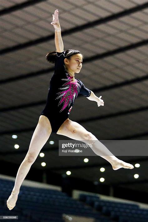 aiko sugihara on the beam during the all japan gymnastic appratus news photo getty images
