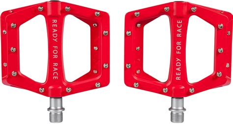 Cube Rfr Flat Race Pedals Red At Uk