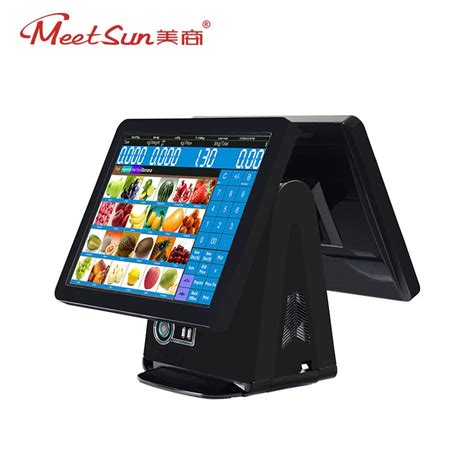 Meetsun 1024768 Double Side Screen Pos System Cash Register For