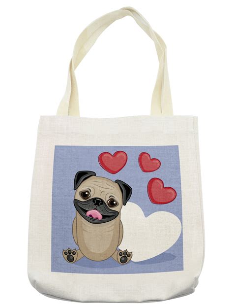 Dogs are fairly clean animals and groom very often, licking his bum is just part of the process. Pug Tote Bag, Happy Dog Licking Its Lips with 3 Red and ...