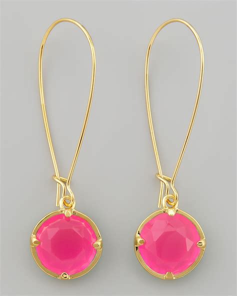 Lyst Kate Spade Long Crystal Drop Earrings In Pink