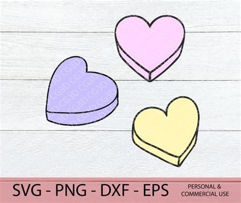 Hand Drawn Heart Candy Template Svg Blank Heart Svg Etsy Heart