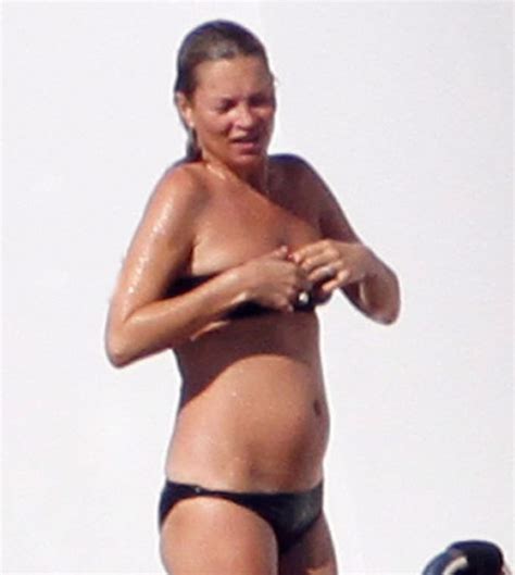 Kate Moss Suffers Nip Slip In Tiny Black Bikini