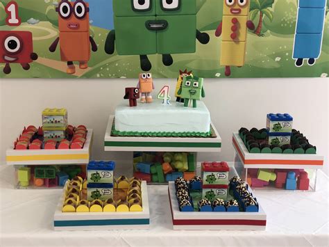 Number Blocks Themed Birthday Happy Birthday Kids 4th Birthday Cakes