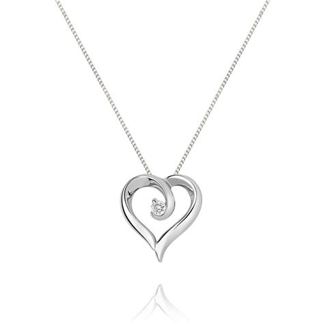 Heart Design Diamond Pendant 003ct Pravins