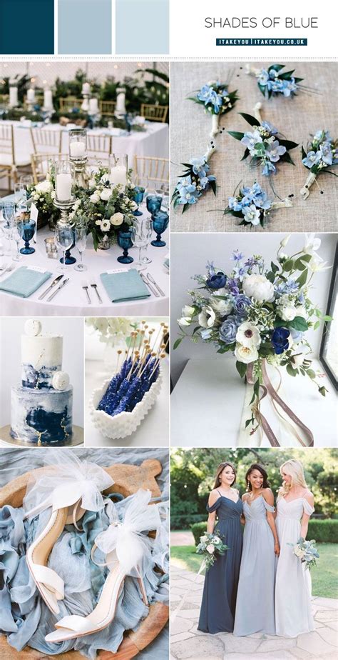 Shades of blue wedding colour theme { Something Blue Wedding Ideas