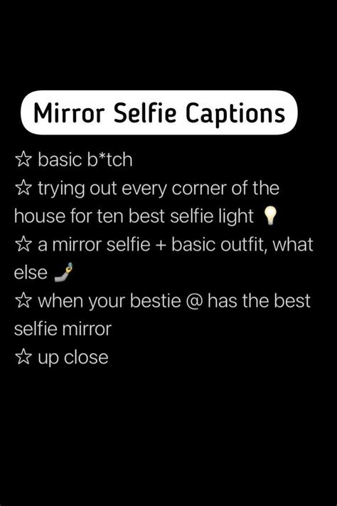 150 Mirror Selfie Captions Instagram Captions Clever One Word
