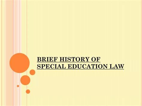 Ppt Brief History Of Special Education Law Powerpoint Presentation