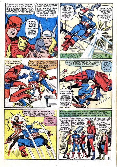 Avengers 4 Jack Kirby Art And Cover 1st Captain America Revival