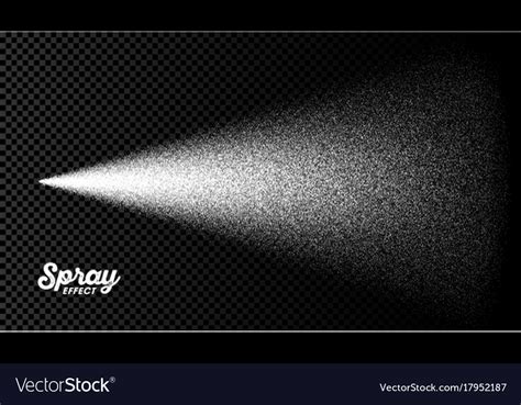 Water Spray Mist Effect On Transparent Background Vector Image