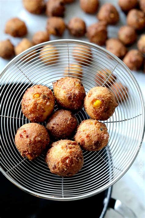 And in my life, there are few things better than a meal dipped. EASY Bacon Pepper Jack Hushpuppies with Sweet Chili Dijon Dip