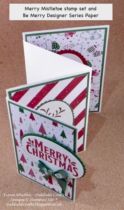 Fancy Fold Christmas Card Using Merry Mistletoe Stamp Set Oakfield