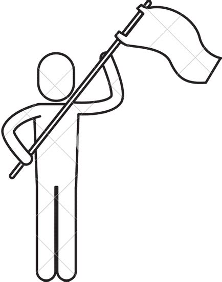 Man Holding Flag 素材 Canva可画