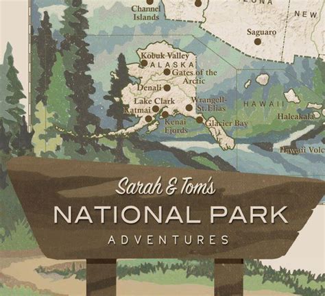National Parks Usa Push Pin Map National Park Map National Park Road