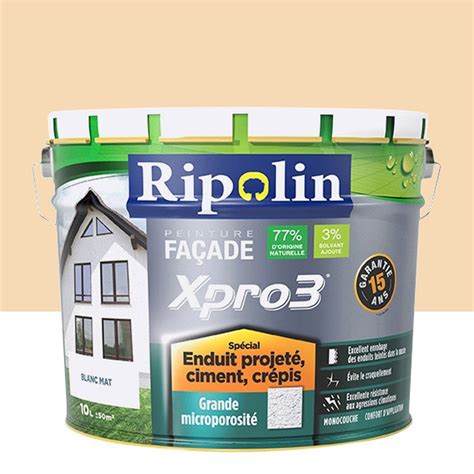Vous n'avez pas le temps de faire la peinture? Peinture façade Surface structurée xpro3 RIPOLIN, ton ...