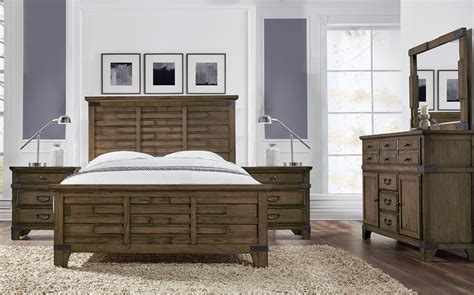 Global manhattan black bedroom set with led lights. Manhattan Queen Bedroom Set Vintage Brown by Lifestyle ...