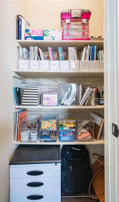 How To Organize A Home Office This Organized Closet Holds Office