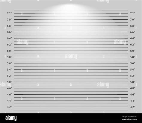Line up mugshot background with lighting effect. Police height chart