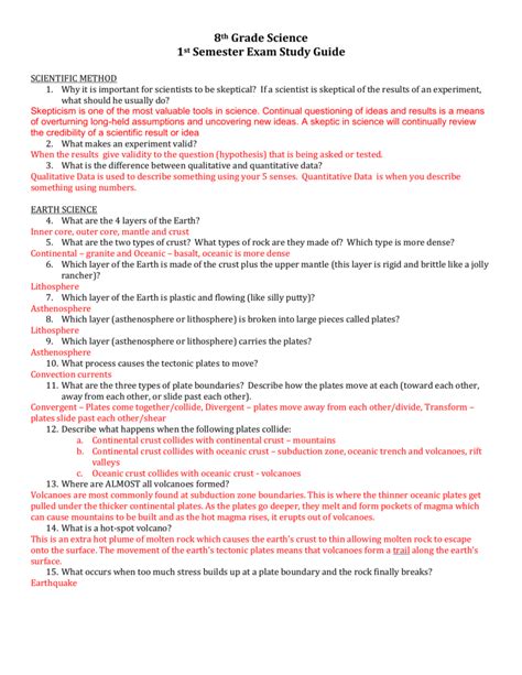 Science 8 Semester 1 Final Exam Study Guide Ap Us History Study Guide