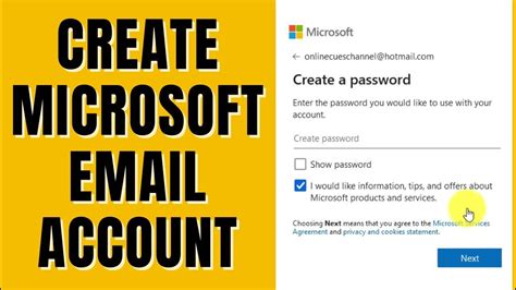 How To Create Microsoft Email Account Youtube