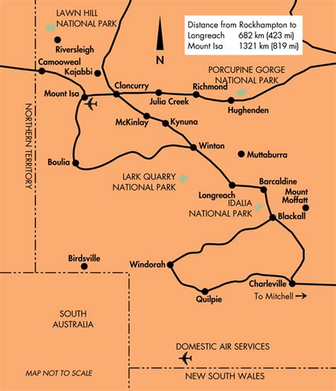 Western Queensland Map Queensland Australia