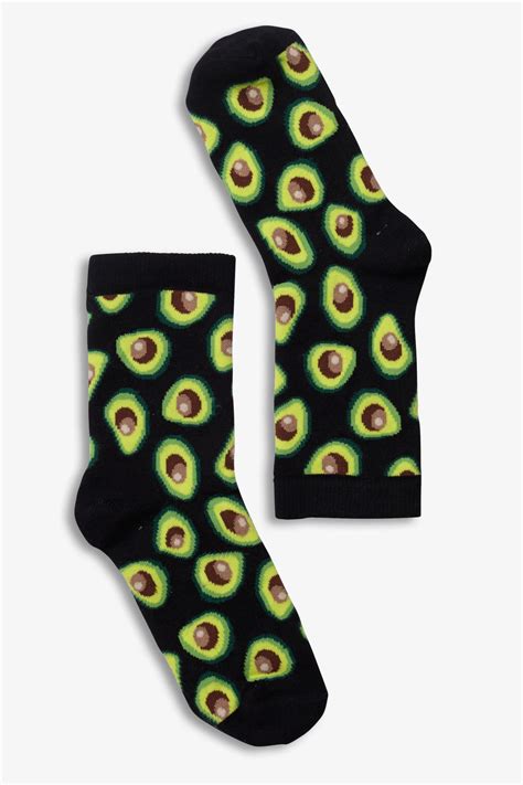 Avocado Socks Black With Avocados Socks And Tights Monki