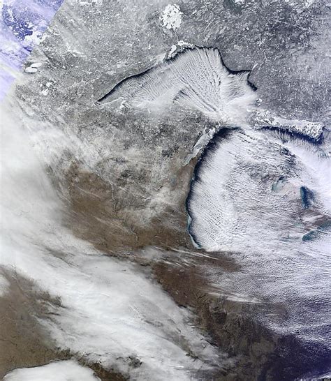 Great Lakes Nasa Photo Offers Stunning Satellite View Of Wintery