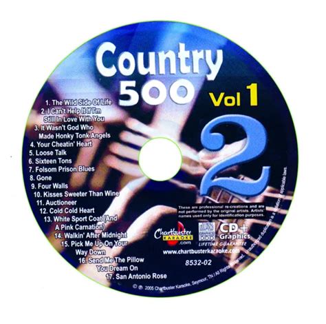 karaoke chartbuster cdg country 500 vol 1 disc cb8532 disc 2 10 99 picclick