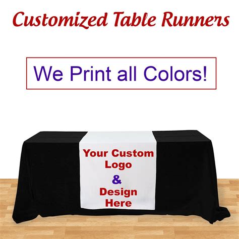 Personalized Custom Table Runner With Your Logo Or Design For Etsy