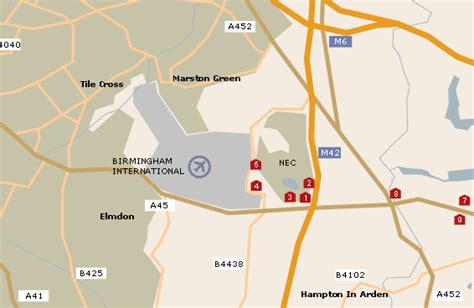 Birmingham Airport Map