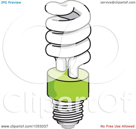Royalty Free Vector Clip Art Illustration Of A Fluorescent Spiral Light