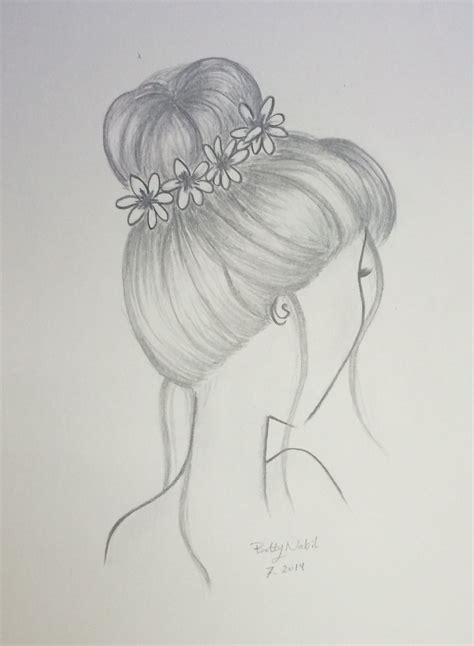 49 Messy Bun Hairstyle Drawing Top Ideas
