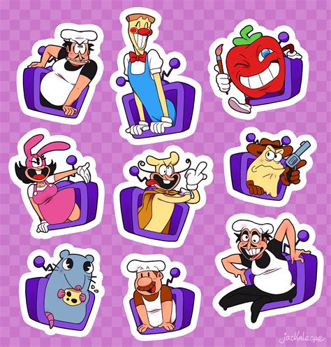 Pizza Tower Sticker Set - Etsy UK