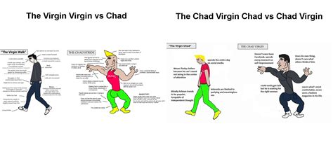 Virgin Virgin Vs Chad Vs Chad Literally Any Comparison Meme Template