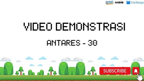 Video Demonstrasi Project Maribelajar Antares Youtube