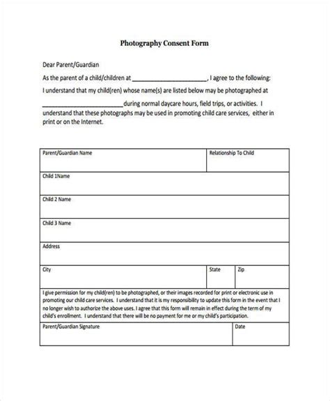 Free Printable Photography Forms Printable Forms Free Online