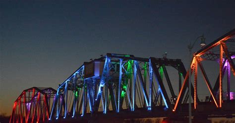 R J Corman Railroad Bridge Lighting Cumberland Bridge Clarksville Tn