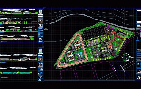 Sustainable Tourist Recreation Center 2d Dwg Design Section For Autocad
