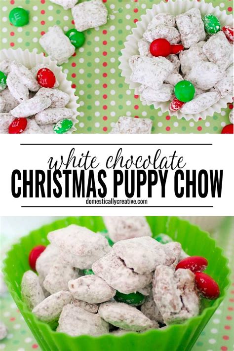Turn your favorite puppy chow recipe into a new year's eve dessert with gold sprinkles and edible gold stars! White Chocolate Christmas Puppy Chow | Domestically Creative