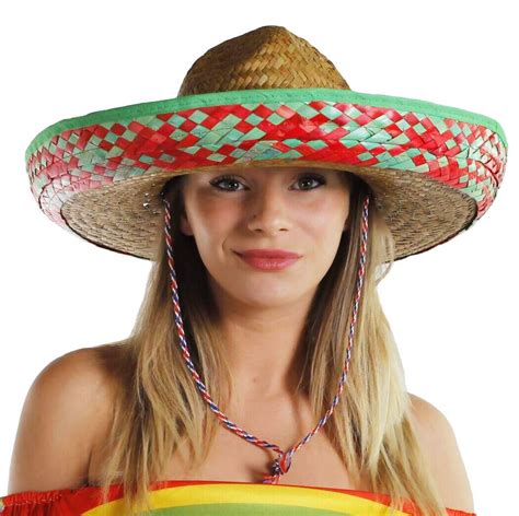 ladies green mexican sombrero hat womens fancy dress costume hen night party ebay