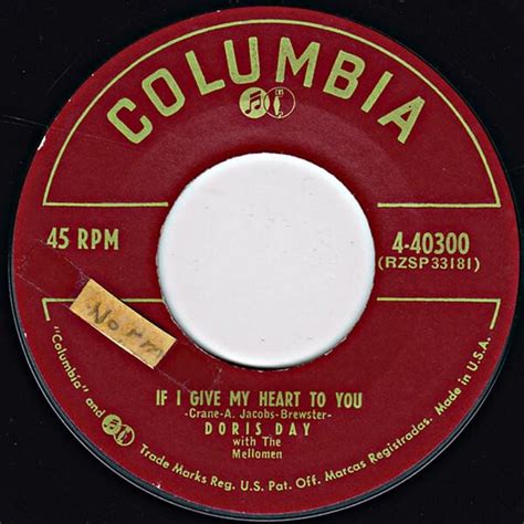 Doris Day If I Give My Heart To You Lyrics Genius Lyrics