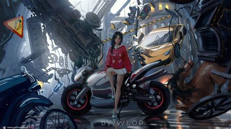 4k ultra hd 8k ultra hd. 1920x1080 Anime Biker Girl 4k Laptop Full HD 1080P HD 4k ...