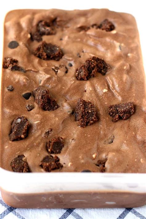 Double Chocolate Brownie Ice Cream Gluten Free Vegan