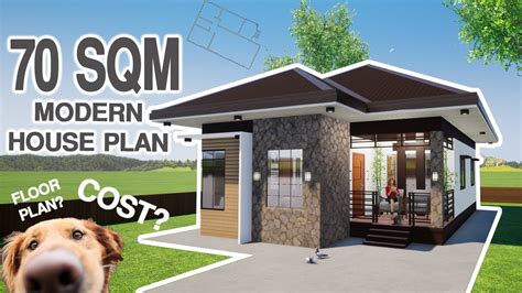 Modern House Design Idea 70 Sqm75350 Sqft 3 Bedroom Bungalow Plan