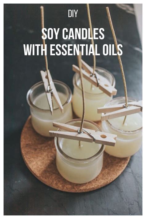 How To Make Soy Candles With Essential Oils Candles Crafts Homemade